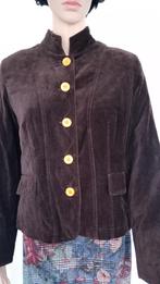 jasje fluweel donkerbruin 38, Ophalen of Verzenden, Zo goed als nieuw, Maat 38/40 (M), Bruin