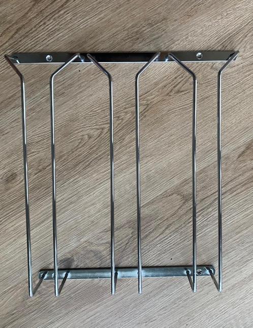Glazenhouder 3 gleuven chroom /zilver, Huis en Inrichting, Keuken | Keukenelementen, Nieuw, Minder dan 100 cm, Minder dan 50 cm