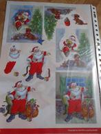 k58 KE32 kerstman hondje knipvel, Ophalen of Verzenden, Nieuw, Kerst, Knipvel
