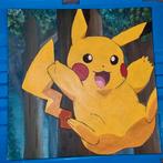 Schilderij Pikachu Pokémon, Antiek en Kunst, Kunst | Schilderijen | Modern, Ophalen of Verzenden