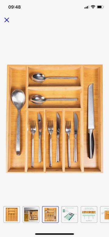 Bamboe bestekbak beschikbaar voor biedingen