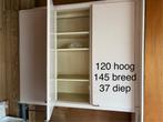Stevige vintage plankenkast 120 x 145, Ophalen of Verzenden, Zo goed als nieuw