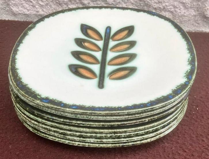 Vintage Gebaksbordjes - Boch Belgium. Rambouillet, Huis en Inrichting, Keuken | Servies, Gebruikt, Bord(en), Overige stijlen, Aardewerk
