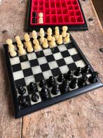 Marmeren schaak en damspel, Hobby en Vrije tijd, Gezelschapsspellen | Bordspellen, Ophalen of Verzenden, Gebruikt