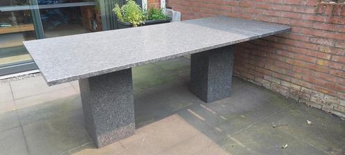 Garden Collections Graniet dining tuintafel 220 x 100 cm, Tuin en Terras, Tuintafels, Zo goed als nieuw, Rechthoekig, Overige materialen