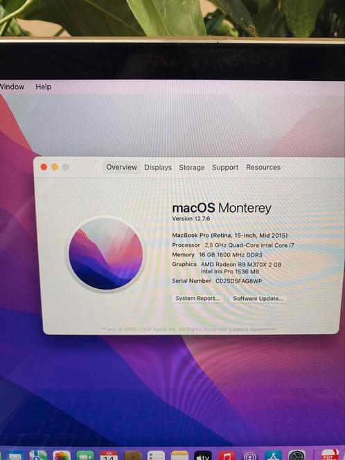 Apple MacBook Pro 15 mid-2015 i7-2.5 16Gb 1Tb SSD 2 graphics, Computers en Software, Apple Macbooks, Gebruikt, 15 inch, 2 tot 3 Ghz