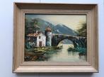 Schilderij watermolen - realistisch en klassiek, Antiek en Kunst, Kunst | Schilderijen | Klassiek, Ophalen of Verzenden