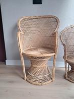 Vintage Rotan Pauwstoel, Antiek en Kunst, Antiek | Meubels | Stoelen en Banken, Ophalen
