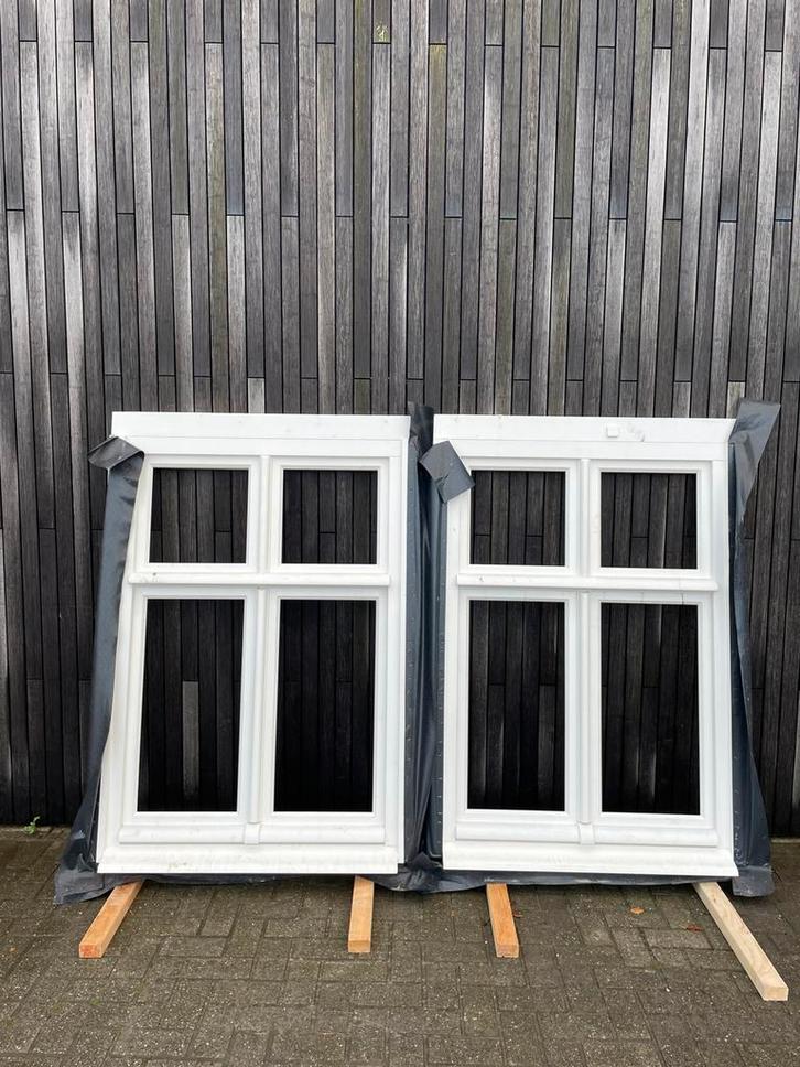 2 Prachtige Kozijnen 110x156,9cm Hardhout 2x Gegrond Dr.Kiep, Doe-het-zelf en Verbouw, Kozijnen en Schuifpuien, Nieuw, Raamkozijn
