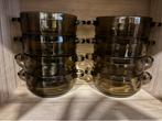 Arcoroc France Rookglas Soepkommen, 10 stuks, Overige materialen, Ophalen of Verzenden, Zo goed als nieuw, Kom(men)