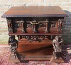 Uniek mooi bewerkt kastje met snijwerk en figuren br97-ho87, Antiek en Kunst, Antiek | Meubels | Kasten, Ophalen
