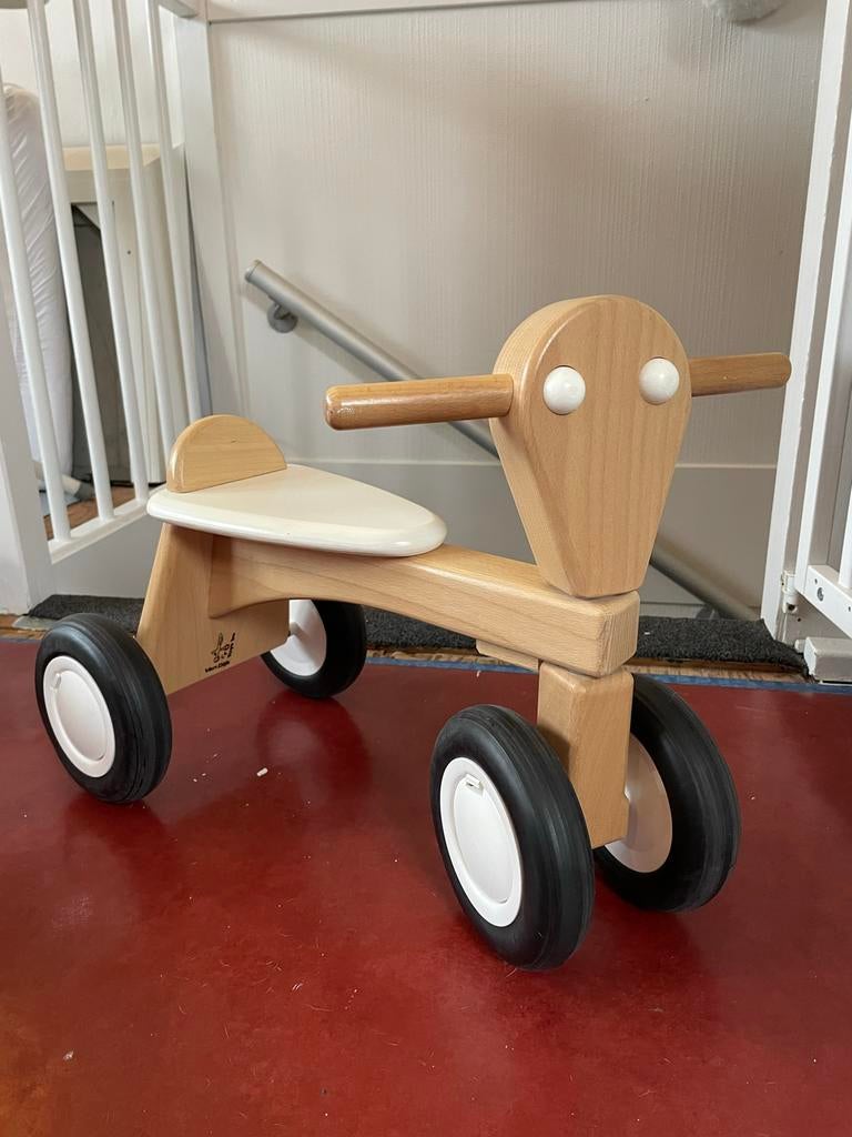 Van Dijk Houten Loopfiets, Kinderen en Baby's, Speelgoed | Buiten | Voertuigen en Loopfietsen, Ophalen, Zo goed als nieuw, Loopfiets