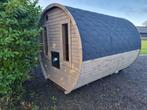 Nieuwe barrel sauna in 3m compleet met 2 achterramen!, Ophalen of Verzenden, Nieuw, Fins of Traditioneel, Complete sauna
