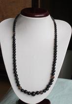 Mooie lange ketting van onyx agaat stenen,, Zwart, Nieuw, Ophalen of Verzenden, Steen of Mineraal