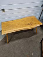 salontafel vintage 1960 boomstam blad, Antiek en Kunst, Ophalen of Verzenden