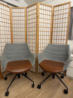 2 zuiver bureaustoelen, Huis en Inrichting, Bureaustoelen, Ophalen, Gebruikt, Grijs, Bureaustoel