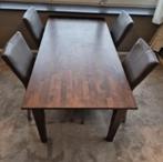 Eettafel en 4 stoelen, Ophalen, 50 tot 100 cm, Zo goed als nieuw, Vijf personen of meer