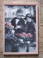 Schilderij Puzzel Stukje in Roze Frame ( Jola ), Minder dan 50 cm, 50 tot 75 cm, Verzenden, Zo goed als nieuw