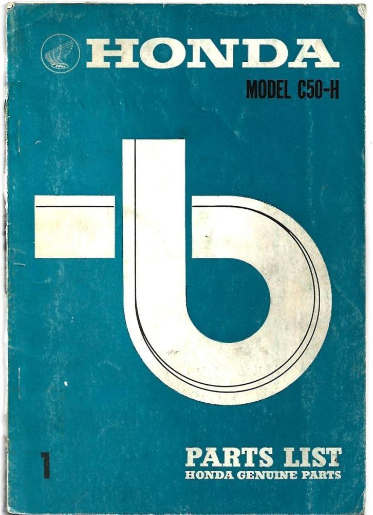 Honda C50 H parts list bromfiets onderdelenboek, Fietsen en Brommers, Handleidingen en Instructieboekjes, Gebruikt, Ophalen of Verzenden