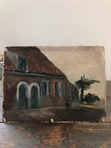 KUNST SCHILDERIJ VINTAGE  FRANS  LANDELIJK beschikbaar voor biedingen