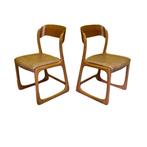 Stel originele Emile & Walter Baumann eetkamerstoelen, jaren, Huis en Inrichting, Ophalen, Gebruikt, Twee, Bruin
