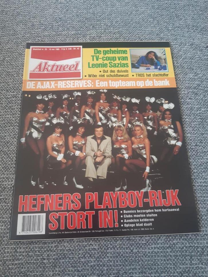 20.Aktueel 1985. Leonie Sazias. Hugh Hefner. Gregory Villemi, Verzamelen, Tijdschriften, Kranten en Knipsels, Tijdschrift, 1980 tot heden