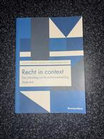 S. Taekema - Recht in context, Boeken, Jeanne Gaakeer; Marc Loth; Sanne Taekema, Sociale wetenschap, Ophalen of Verzenden, Zo goed als nieuw