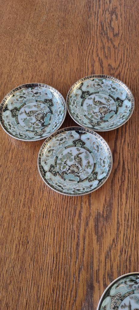 3 x Saji fine china borden-Gesigneerd, Antiek en Kunst, Antiek | Porselein, Ophalen of Verzenden