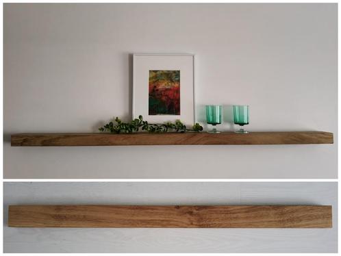Zwevend decoratief schap | ondiepe eiken wandplank | 117,5cm, Huis en Inrichting, Woonaccessoires | Wanddecoraties, Nieuw, Ophalen of Verzenden