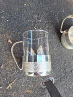 Vintage BSF theeglas 6 stuks verzilverd, Ophalen of Verzenden, Zo goed als nieuw