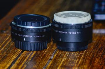 2 Nikon teleconverters TC-1.4 E II en de  TC-1.7 E II beschikbaar voor biedingen