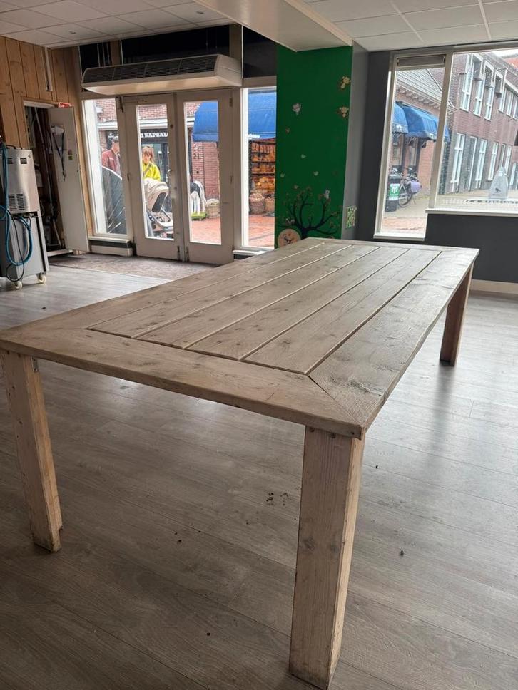 Houten Eetkamertafel, Huis en Inrichting, Tafels | Eettafels, Gebruikt, 100 tot 150 cm, 200 cm of meer, Vijf personen of meer