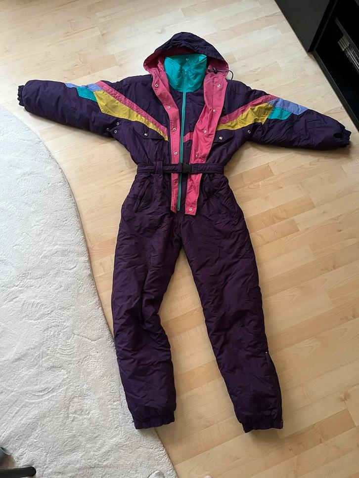 Retro Skipak - Foute ski outfit (S/M), Kleding | Dames, Wintersportkleding, Gedragen, Pak, Maat 38/40 (M), Ophalen of Verzenden