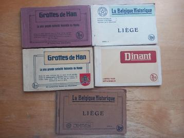 Belgie Dinant grotten van Han Liege Luik 5 boekjes 60+ stuks beschikbaar voor biedingen