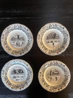 Antieke faience borden, Creil-Montereau, Proverbes / Rébus, Ophalen of Verzenden