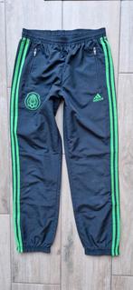 146/152 Antraciet met groene Adidas joggingsbroek, Broek, Adidas, Ophalen of Verzenden, Zo goed als nieuw