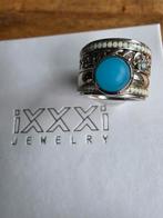 Zilver/blauwe IXXXI ring maat 17. H14, Overige materialen, Ophalen of Verzenden, Zo goed als nieuw, 17 tot 18