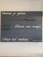 Tekstbord hout 67 cm x 90 cm, Huis en Inrichting, Woonaccessoires | Memoborden, Ophalen, Zo goed als nieuw, Overige typen