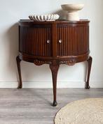 Vintage XL half rond jaloezie meubel Queen Ann style poten, Huis en Inrichting, Gebruikt, 50 tot 100 cm, Nvt, 25 tot 50 cm