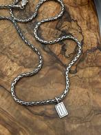 “GEORGE XS” ketting 50cm buddha to buddha “gepolijst”, Met hanger, Ophalen of Verzenden, Zo goed als nieuw, Zilver