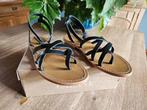 nieuwstaat zwarte sandalen maat 39, Ophalen, Zwart, Sandalen of Muiltjes, Zo goed als nieuw