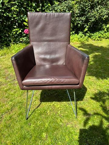 2 dondere leren eetkamer stoelen Label Donna beschikbaar voor biedingen