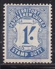 4012 - Territory Papua New Guinea Stamp Duty 1 Shilling gest, Verzenden, Gestempeld
