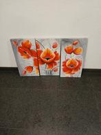 3-luik Schilderij Klaprozen, Ophalen of Verzenden