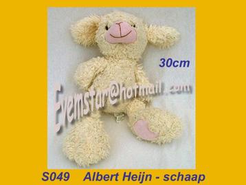 S049 Schaap - Albert Heijn : teddy schaapje 30cm beschikbaar voor biedingen