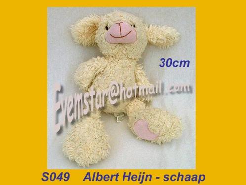 S049 Schaap - Albert Heijn : teddy schaapje 30cm, Kinderen en Baby's, Speelgoed | Knuffels en Pluche, Zo goed als nieuw, Overige typen