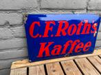 Vintage Emaille Reclamebord C.F. Roth's Kaffee, Ophalen of Verzenden