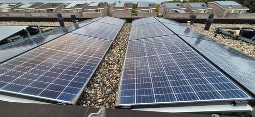 Complete set voor plat dak 12 panelen uit 2019., Doe-het-zelf en Verbouw, Zonnepanelen en Toebehoren, Gebruikt, Compleet systeem