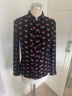 NIK&NIK Blouse Zwart met Hartjes Maat S/164, NIK&NIK, Zwart, Ophalen of Verzenden, Zo goed als nieuw