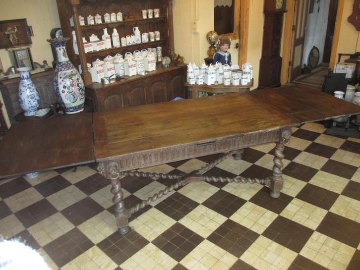 Antieke Kloostertafel Hollands 19e eeuw verlengbaar 305cm, Antiek en Kunst, Antiek | Meubels | Tafels, Ophalen